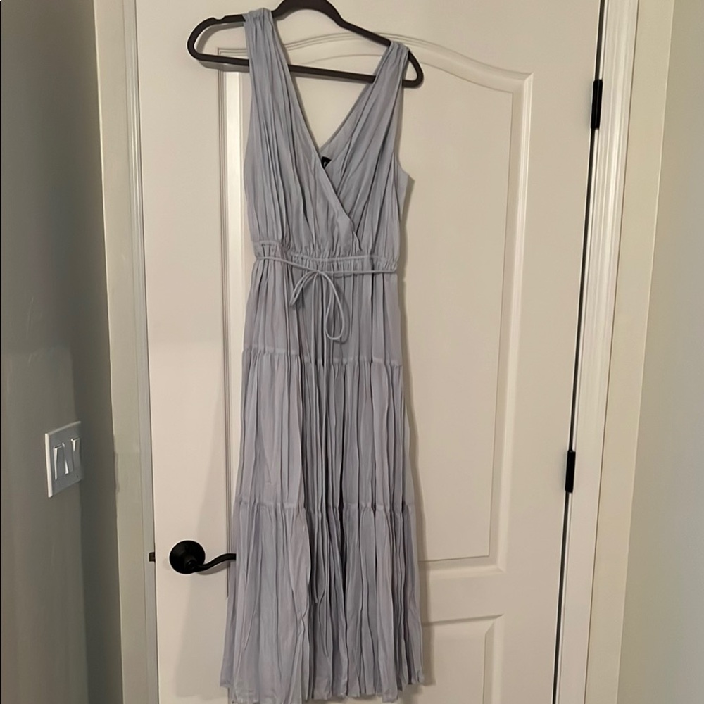 GAP light blue pleated maxi sundress, sz M